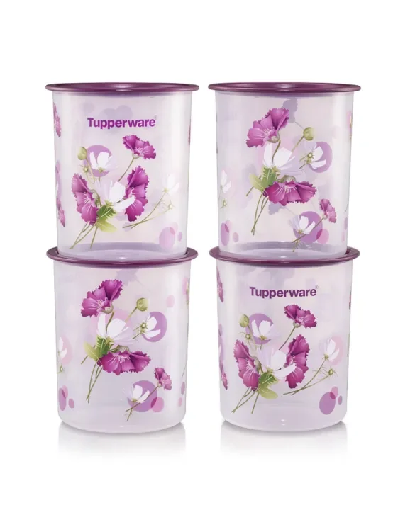 Tupperware 2L Royale Bloom OT Canister Small (4pcs)