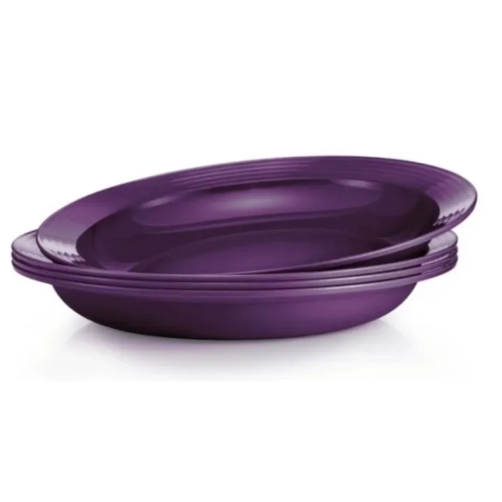 Tupperware Purple Royale Deep Plate Set