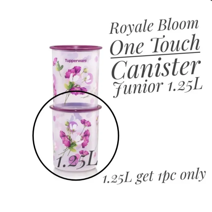 Tupperware Royale Bloom One Touch Junior 1.25L(1pc/2pc)