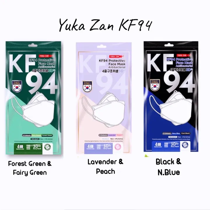 New Item Yuka Zan Kf94 3d 4ply Protective Face Mask 10pcs Pack Lazada