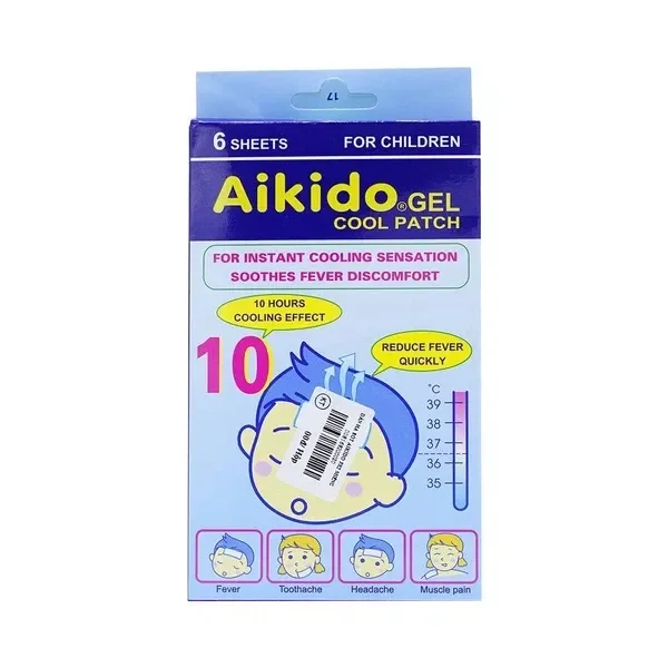 Miếng Dán Hạ Sốt Aikido Gel Cool Patch 6 Miếng