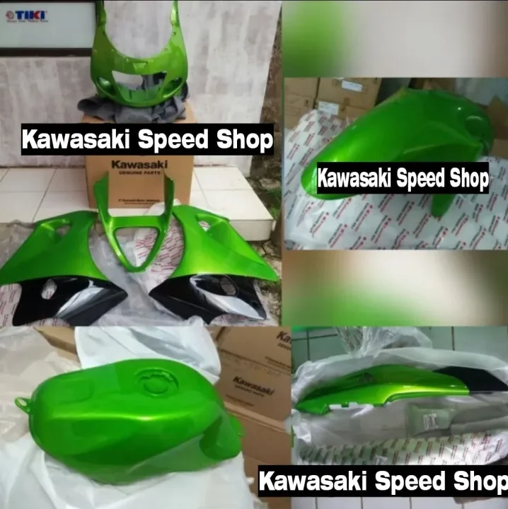 Fairing Cover Body Full Set Ninja 150 Rr Old Hijau Metalik Original Kawasaki Lazada Indonesia