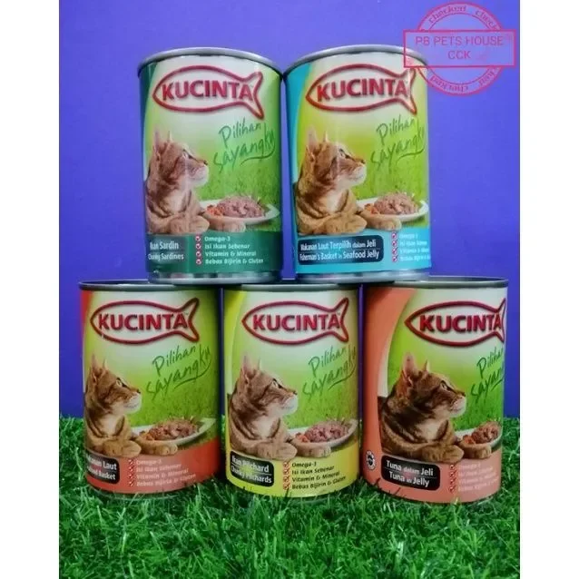 KUCINTA cat canned wet food 400g (makanan kucing basah)