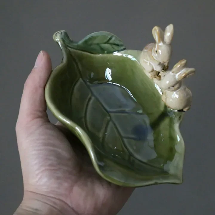 Turtle Ceramic Soap Dish Jewelry Holder Organizer Desktop Ashtray Decoration Tray Home Decor Big 