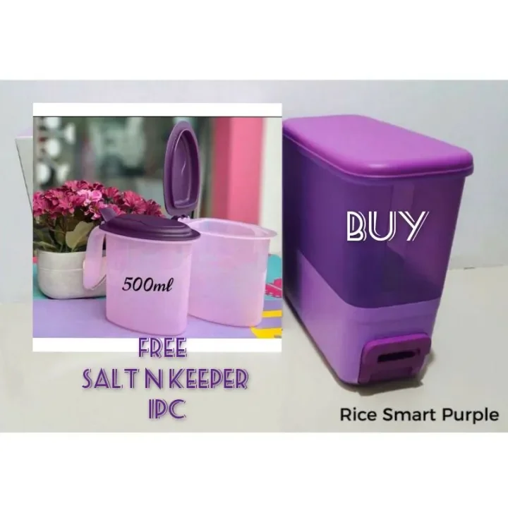 Limited Edition Colour Tupperware Rice Smart (full purple)  with Random Free Gift