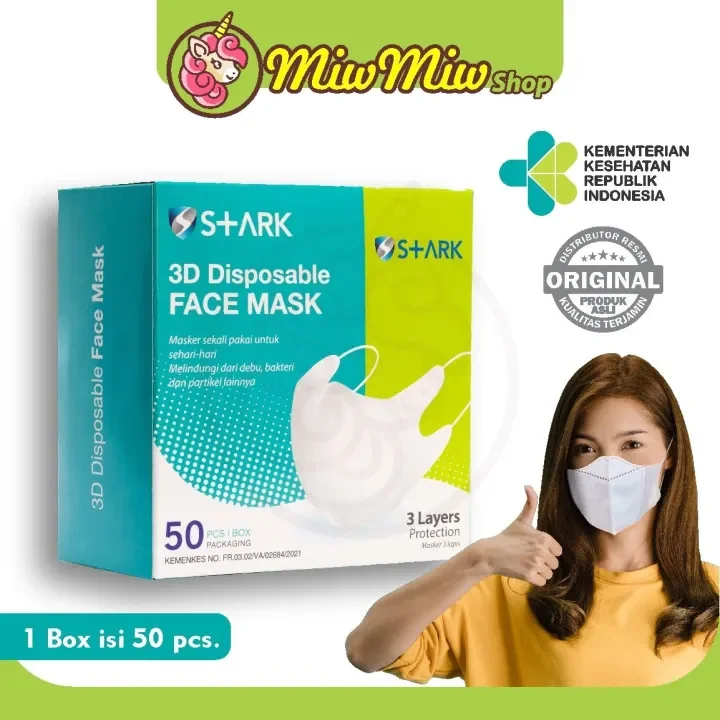 Masker Duckbill Kemenkes Isi 50 Pcs S Ark Stark Lazada Indonesia