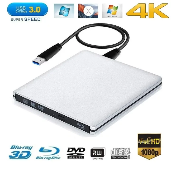 External Cd Dvd Drive 4k 3d Blu Ray Player Writer Burner Lazada Ph