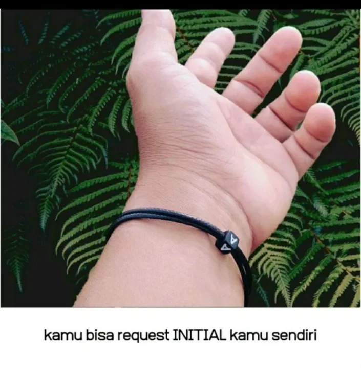 Gelang Couple Tali Inisial Gelang Tali Kulit Korea Gelang Bracelet Cod Murah Lazada Indonesia