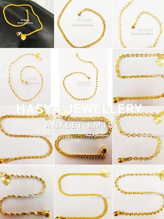 Cop 916 Real Copy Emas Korea24k Jewellery Anklet Suitable Kids Adult Cop 916 Gelang Kaki Offer Anklet For Women Lazada