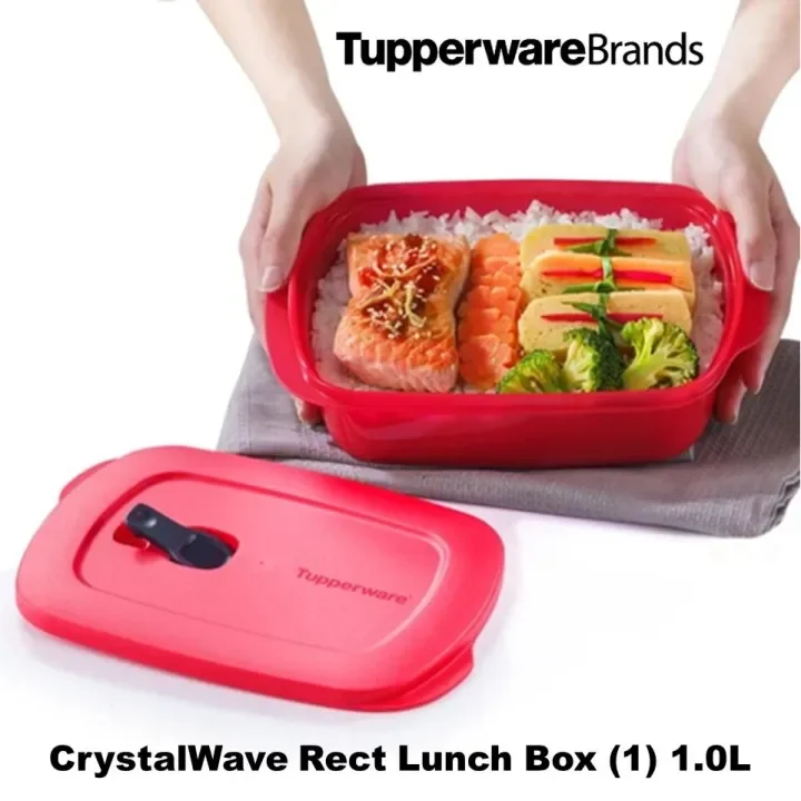 Tupperware CrystalWave Rect Lunch Box (1) 1.0L