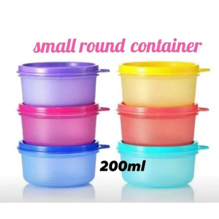 Tupperware Small Round Container (6pcs)  200ml/Bekas sambal/Bekas Makanan