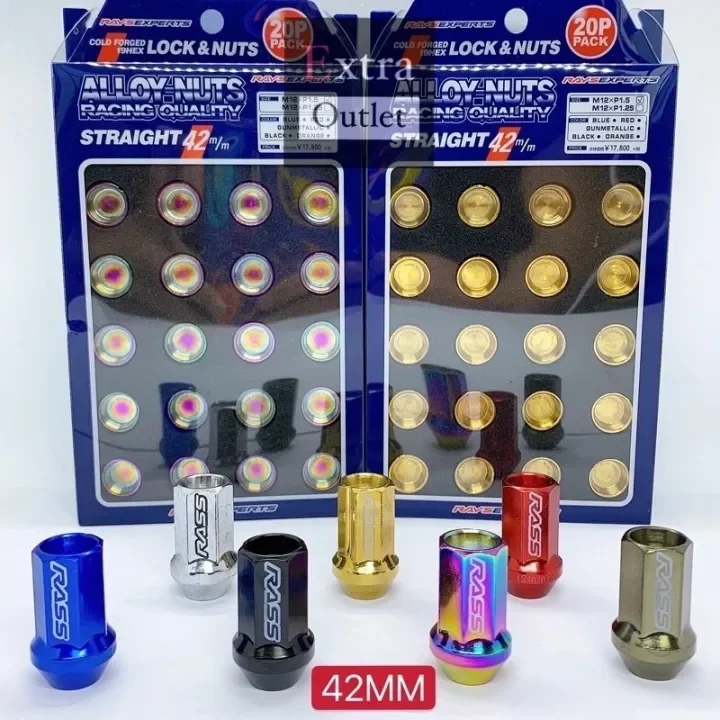 42mm Rays Steel Racing Sport Rim Steel Wheel Nut M12x1 50mm 1 25mm Nat Tayar Kereta Sukan Nat Kereta Rays Lazada