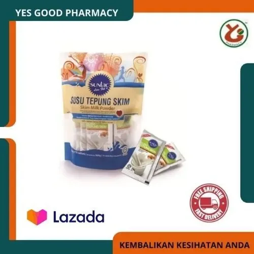 Sunlac Susu Tepung Skim Low Fat Eat Clean Diet 300g 20g X 15 Sachets Lazada