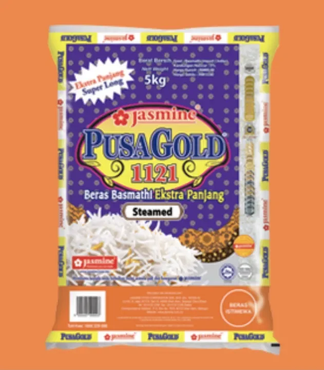 Beras Pusa Gold Jasmine Basmati 1211 Extra Panjang 5kg Lazada