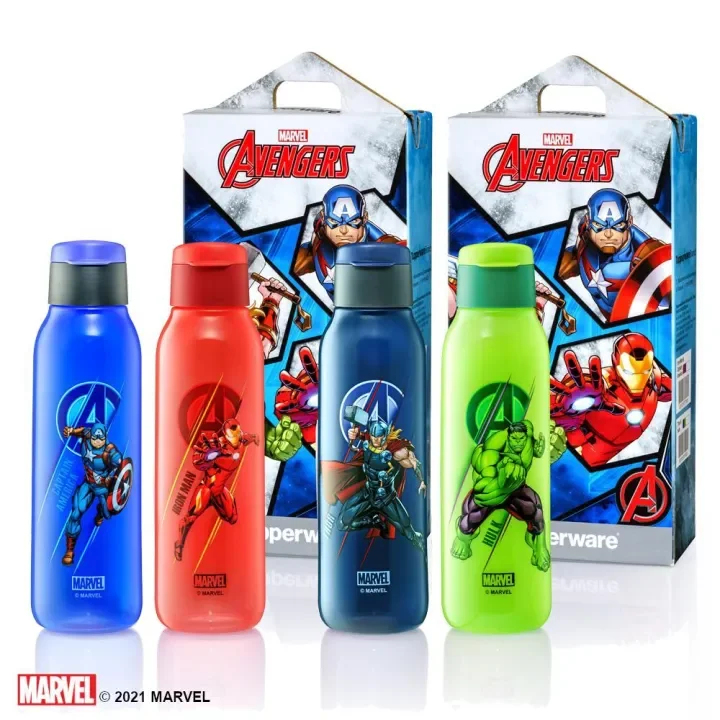 READY STOCK Tupperware Avengers Eco Bottle Set