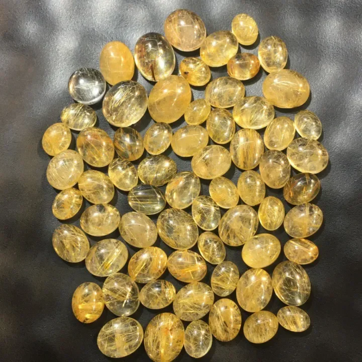 Batu Cincin Jarum Emas Asli Natural Rutilated Quartz Lazada
