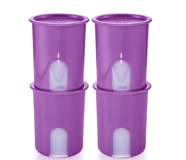 READY STOCK Tupperware One Touch Window Canister Set 1.25L (4pcs)
